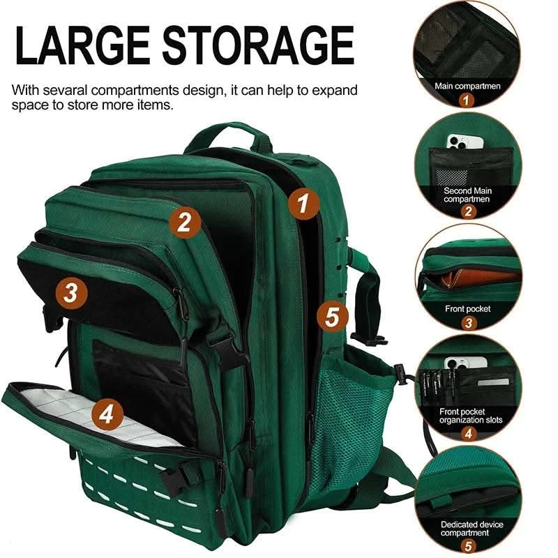 45L/25L Tactical Backapck for Men Women Waterproof Camping Travel Bag Outdoor Sports Hiking Survival Rucksack with Bottle Holder - M & M Global