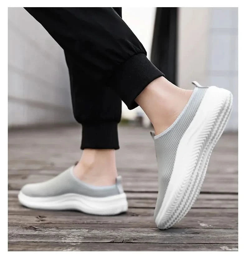 Men's Sneakers Comfortable Lightweight Soft Half Slipper Flat Running Shoes Outdoor Casual Sports Shoes Man Shoes - M & M Global