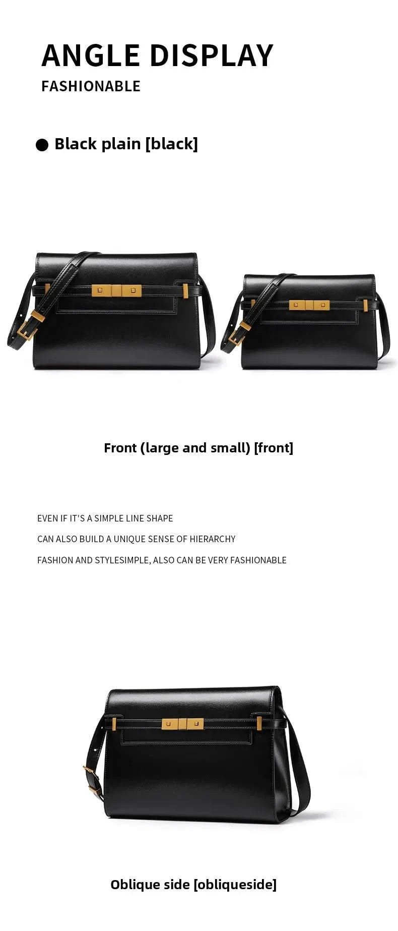 Manhattan handbag,  retro high-end feeling, underarm mailman baguette bag - M & M Global