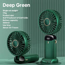 USB Handheld Mini Fan Foldable Portable Neck Hanging Fans 5 Speed USB Rechargeable Fan with Phone Stand and Display Screen - M & M Global
