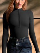Seamless Yoga Pullover Shirts Women's Sports Fitness Long Sleeve Ribbed High Waist Tights Fitness Yoga Sports Top