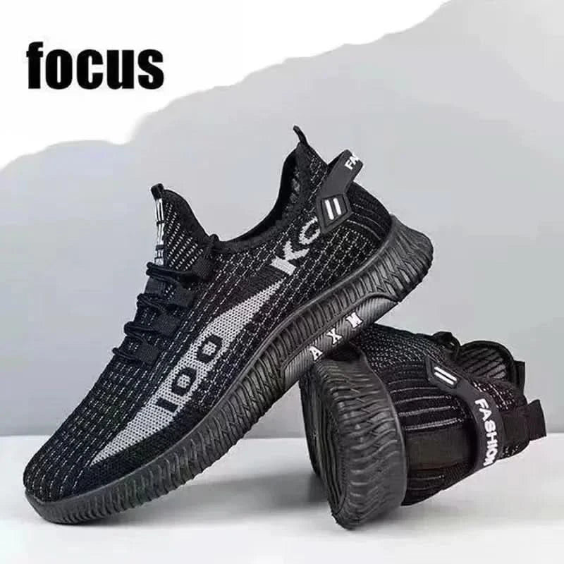 Net shoes a slip-on men's sports shoes net shoes breathable lazy shoes light soft sole casual shoes men's shoes 2024new - M & M Global
