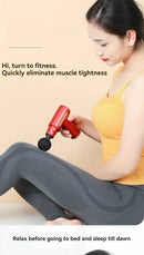 Mini USB Massage Gun – Portable Fascia Relaxer for Neck, Shoulders, and Back, Quiet Muscle Relief for Home and Travel