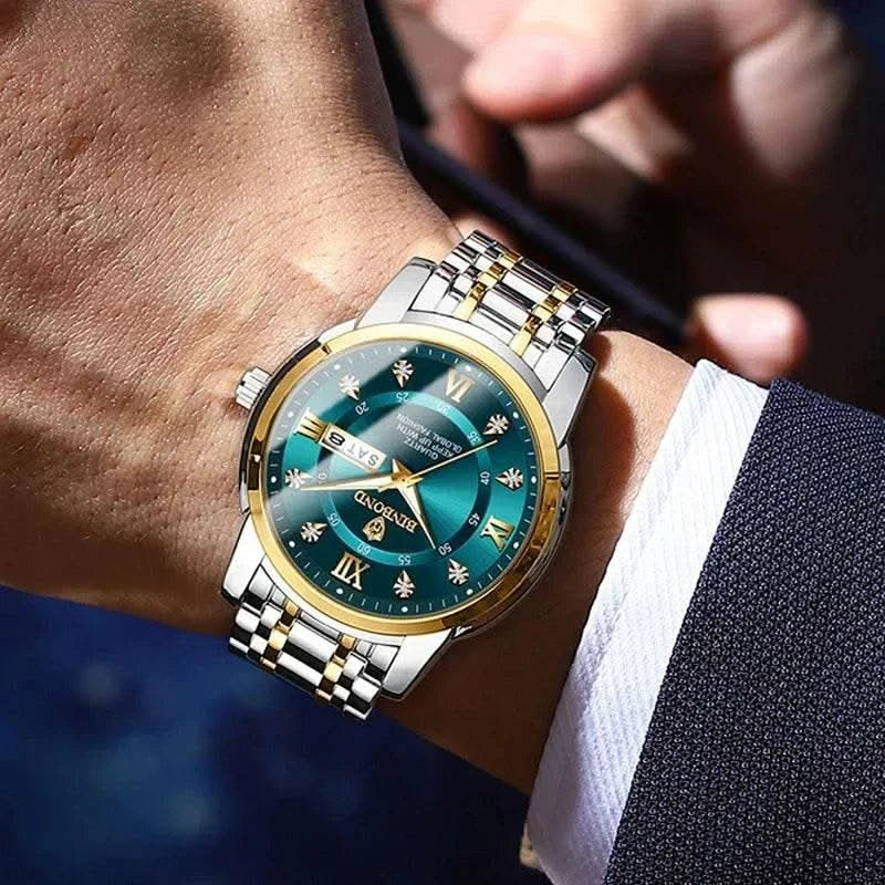 Casual Business Movement Fashion Quartz Wristwatches Gold Diamond Clock Men Luxury Watch Automatic Watches Mens Gifts Relojes - M & M Global