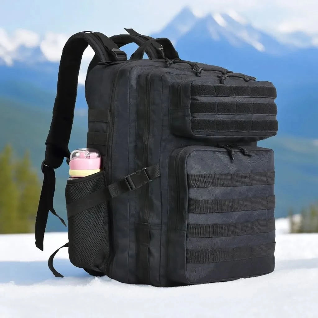 SYZM 35L/50L Tactical Backpack Hiking Rucksack MOLLE Backpack for Men Women Outdoor Fishing Camping Bag with Bottle Holder - M & M Global