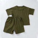 2PCS Children Cotton Clothes Sets Summer Shorts Sleeves Shorts Boys And Girls Casual Suit Fashion Comfort  Outfits - M & M Global