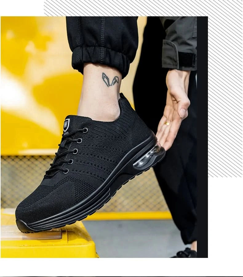 Men's Work Safety Shoes, Steel Toe Shoes, Puncture Resistant Impact Resistant Wear-resistant Outdoor Fashionable Sports Shoes