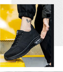 Men's Work Safety Shoes, Steel Toe Shoes, Puncture Resistant Impact Resistant Wear-resistant Outdoor Fashionable Sports Shoes