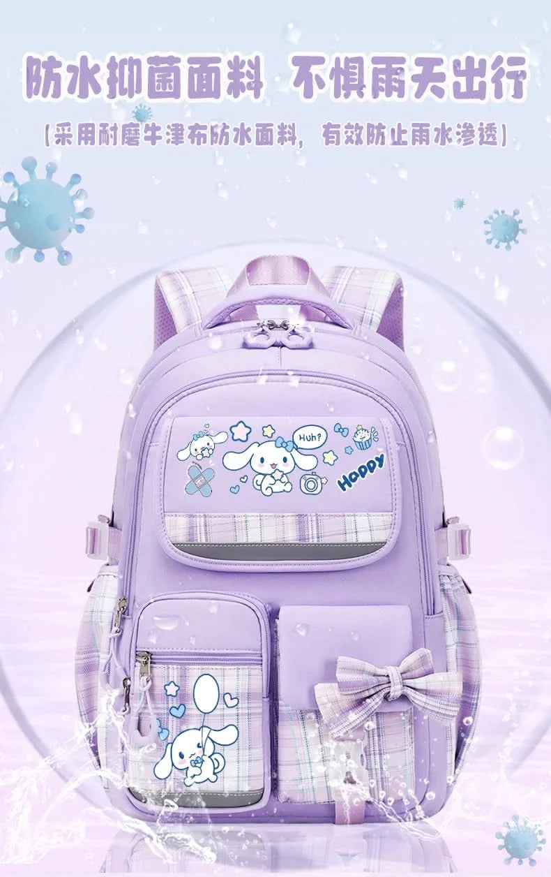 Sanrio Cinnamon Dog cute fashion print school bag for primary school students, stylish children's back-to-school backpack - M & M Global
