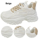 Chunky Fashion Sneakers Comfortable Casual Dad Shoes Lace-Up Walking Shoes Breathable Mesh for Women - M & M Global