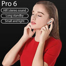 Pro 6 TWS Bluetooth Earphones Wireless Bluetooth Headset Noise Cancelling Earbuds with Mic Pro6 Wireless Headphones for IPhone - M & M Global