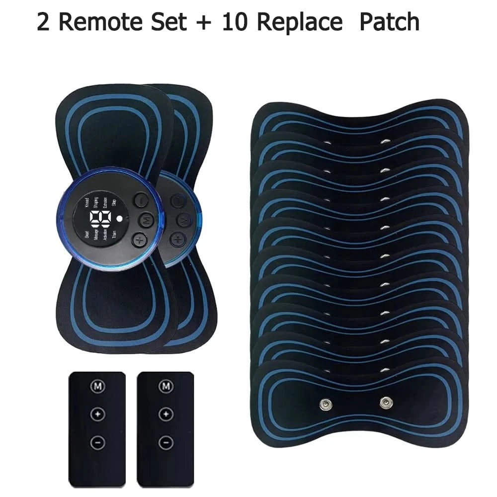 Neck Massager LCD Display EMS Electric Cervical Massage Patch Low-Frequency Pulse Muscle Stimulation Pad For Relaxation - M & M Global