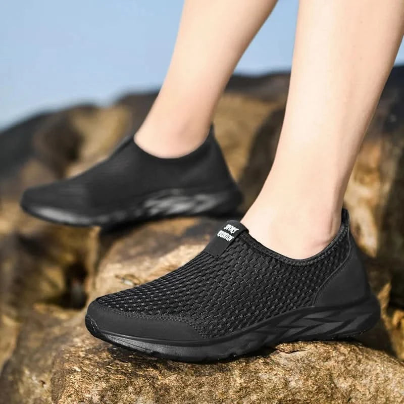 YRZL Men's Sneakers Breathable Mesh Men Casual Shoes Outdoor Non-Slip Big Size Loafers Walking Lightweight Male Tennis shoes - M & M Global