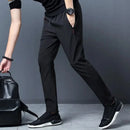 Men's Casual Pants Stretch Slim Fit Elastic Waist Jogger Korean Classic Blue Black Gray Male Brand Trousers Plus Size - M & M Global