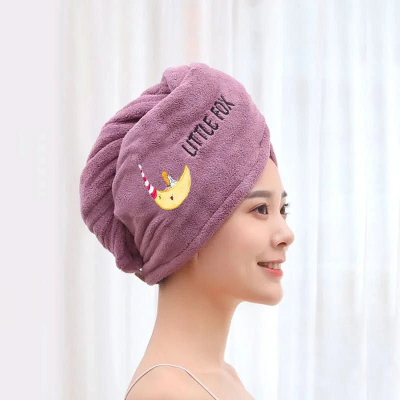 Women Hair Towel Microfiber Towel Bath Towels for Adults Home Terry Towels Bathroom Serviette De Douche Turban for Drying Hair - M & M Global