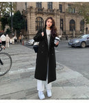 Plus Size Trendy Korean Style Woolen Coat Women's Loose Midi Student Style Jacket Autumn Winter New Arrival Small Size Outerwear