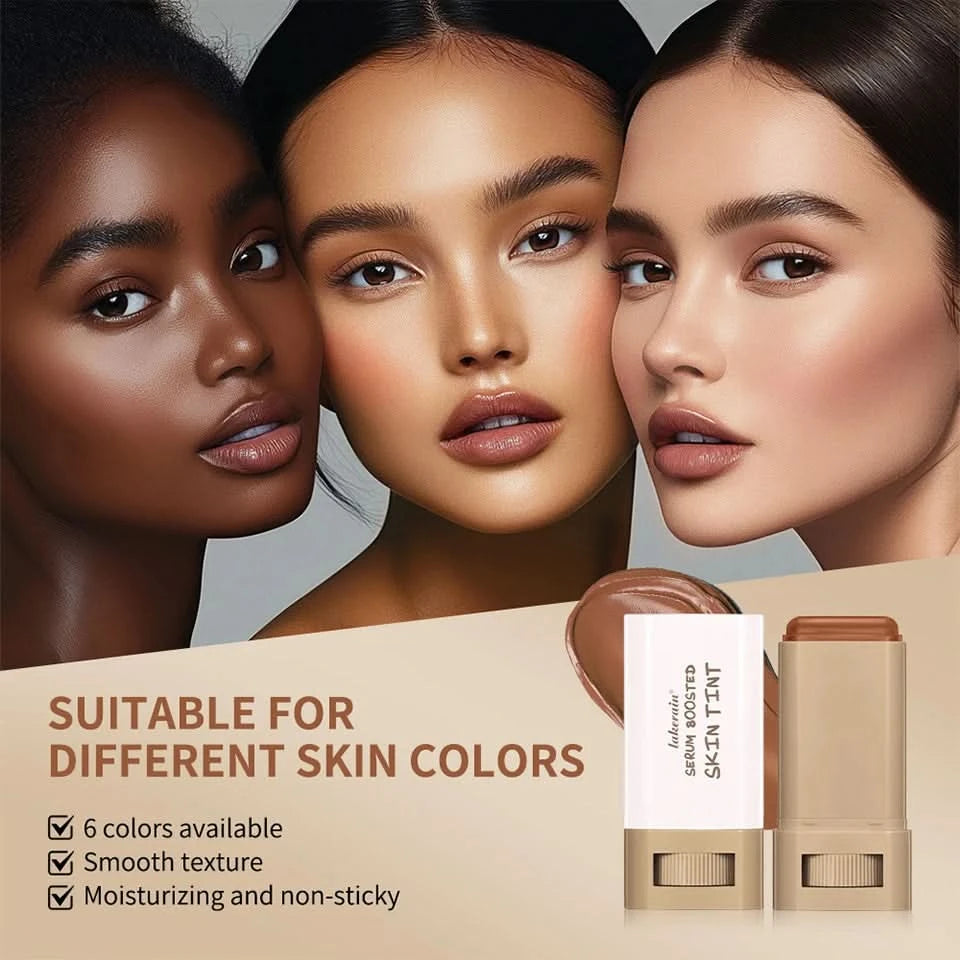 Stick Foundation Balm Serum Boosted Skin Tint Foundation Stick Smooth Plumper Hight Coverage Travel Bronze Foundation Stick Make - M & M Global