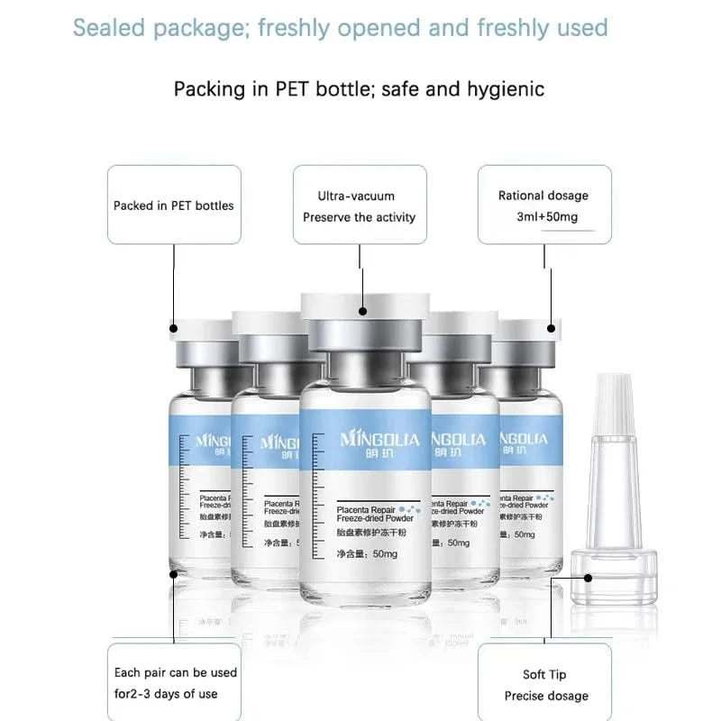 Placenta Freeze-dried Powder Essence Repair Facial Hydrating Nourishing Pore Shrinking Skin Rejuvenate Skin Care - M & M Global