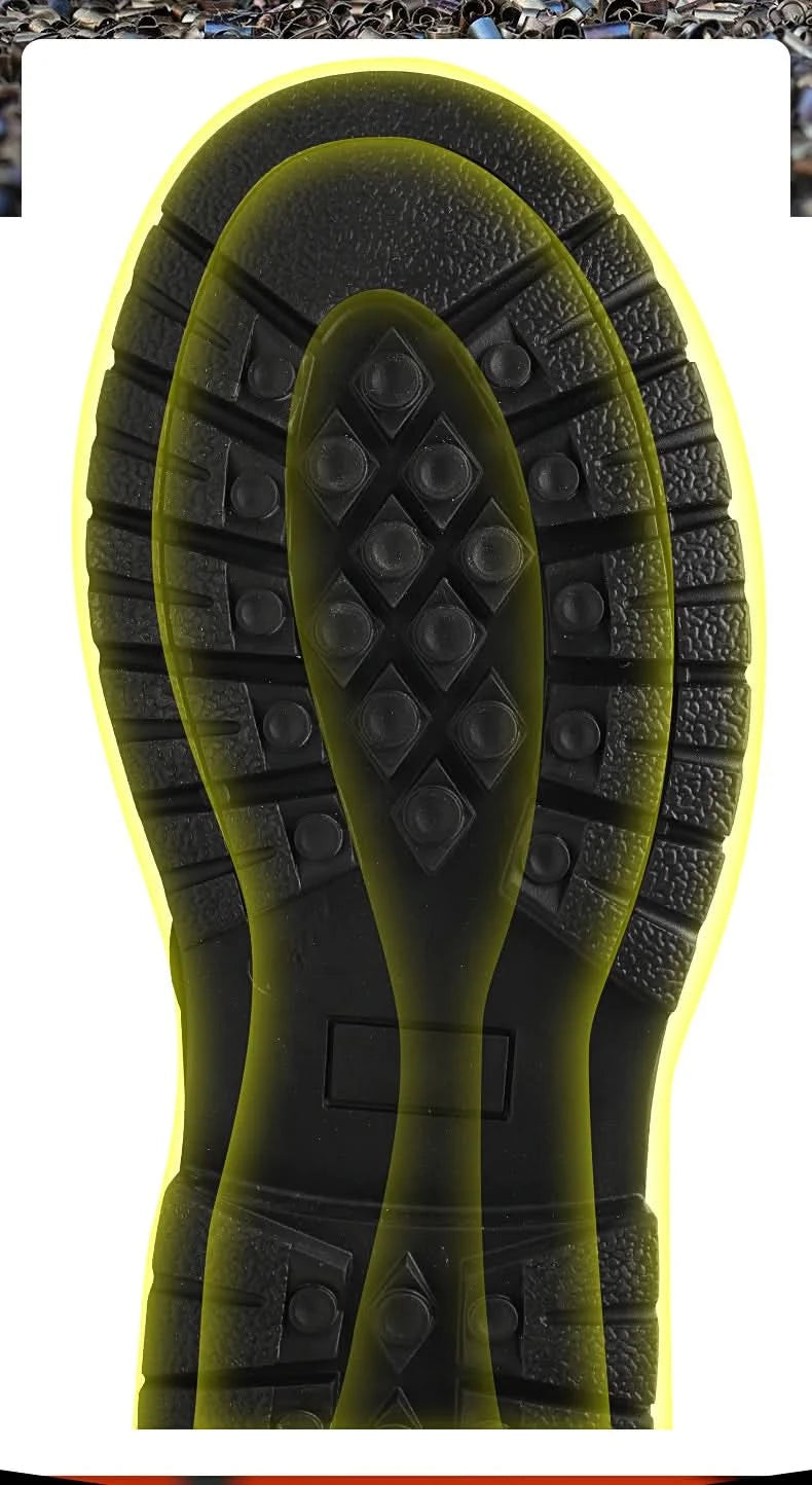 Anti-smash and anti-puncture work shoes high top four seasons safety shoes