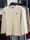 2025 Autumn Hot Selling New Designer Brand Original Crown Embroidered Long Sleeve Men' Casual Comfortable Round Neck T-shirt Top