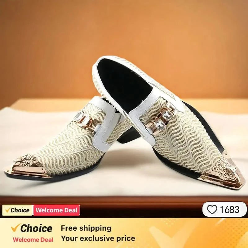 Luxury men's Oxford shoes, fashionable pointed purple brown men's formal shoes, snake skin printed handmade party shoes for men - M & M Global