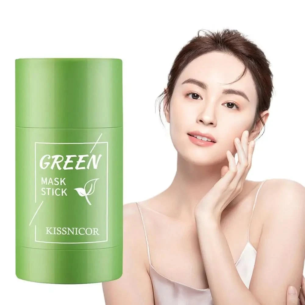 Face Clean Mask Green Tea Cleansing Stick Mask Shrink pores Deep Blackhead Remover facial Cleansing Moisturizing Mask 40g - M & M Global