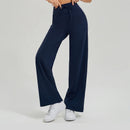 Women's yoga pants high waist wide leg gym casual pants solid color drawstring high elasticity quick drying tight pants