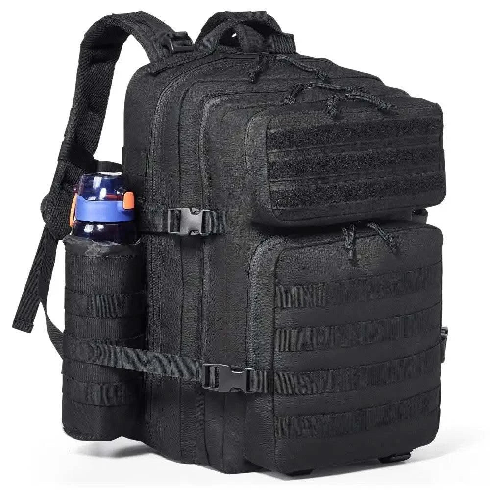 45L Tactical Military Backpack Molle Compatible 3 Compartment for men 's Hiking Bug Out Bag With Bottle Holder - M & M Global