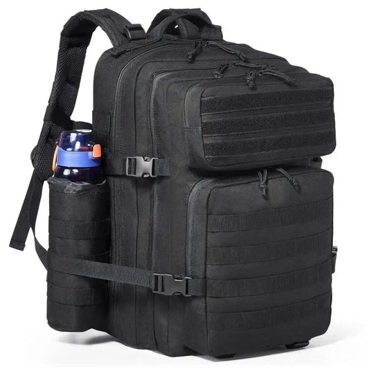 45L Tactical Military Backpack Molle Compatible 3 Compartment for men 's Hiking Bug Out Bag With Bottle Holder - M & M Global