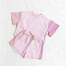 2025 Summer Toddler Girls Cotton Short Sleeve Top+Shorts Set Baby Boys Shortsleeve Tee Outfits Sets Kids Stitching Color Clothes - M & M Global