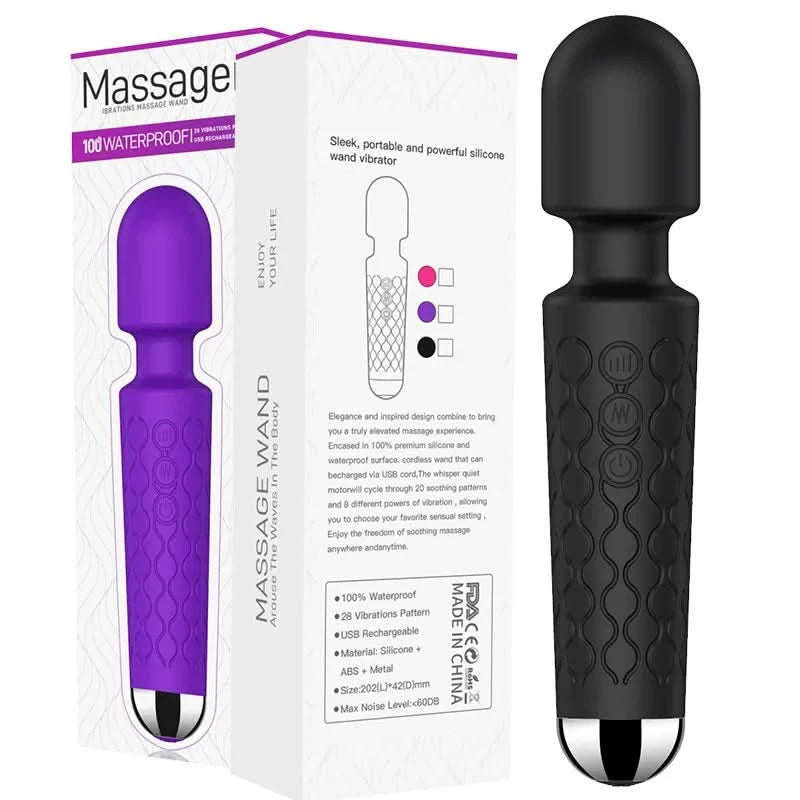 Portable Electric Massage Stick with 8 Adjustable 20 Modes, Suitable for The Back/Neck/Legs/Waist, Relieving Fatigue - M & M Global