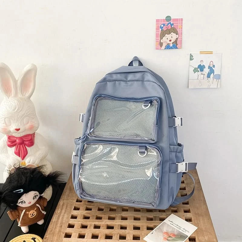 Japanese Style Transparent Ita Bag for Girls Comic Cons Large Capacity Women Backpack Fashion School Bags for College Student JK - M & M Global