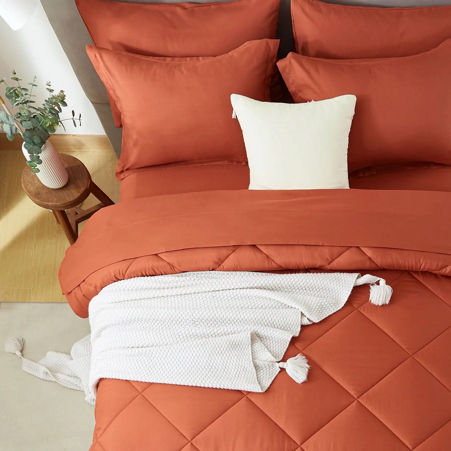 5/7-Piece Comforter Set – Bed in a Bag Bedding Set with Comforter, Sheets, Pillowcases & Pillow Shams – Soft All-Season Bed Set