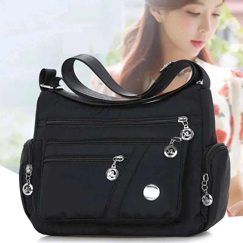 Large Capacity Women Crossbody Bag Waterproof Tote Casual Nylon Shoulder Bag Purse Handbag Lightweight Travel Messenger Bag - M & M Global