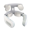 4-head Cervical Massager Strength Adjustment USB Charging Intelligent Voice Heating Neck Massager Neck Care White - M & M Global
