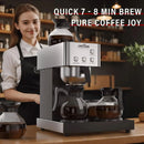 12 Cup Commercial Coffee Brewer with 4 Warmers & 4 Glass Decanter,Pour Over Drip Coffee Maker with Stainless Steel Housing and 3 - M & M Global
