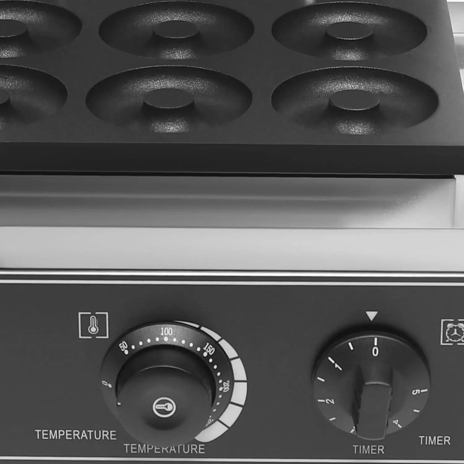 Commercial Electric Donut Machine,Waffle Donut Machine, Pancakes Maker Machine,6 Holes Double-Sided Heating,Non-stick Donut Make - M & M Global