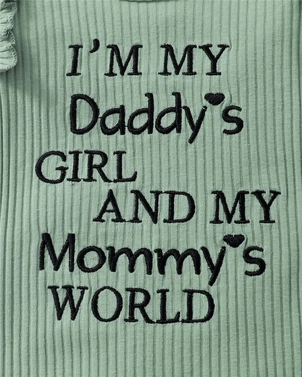 Newborn Baby Girl 3PCS Clothes Set Letters Short Sleeve Romper+Flowers Pant+Bowknot Headband Summer Lovely Outfit - M & M Global