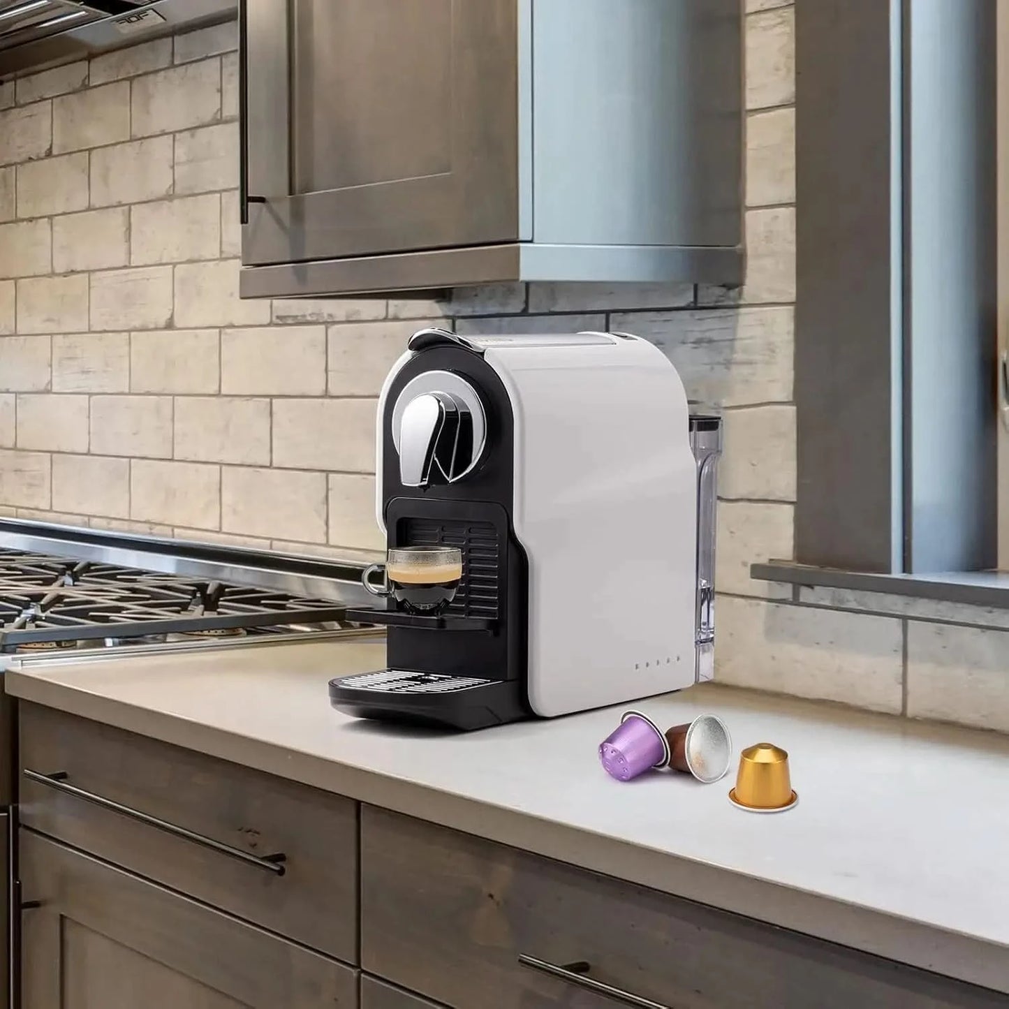 Espresso Pod Machine for Home, Compact Capsule Coffee Maker for NS Original Pods, 20 Bar High Pressure Pump, 22oz Removable Wate - M & M Global