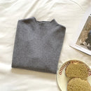 2025 Solid Sweater Women Half Turtleneck Knitted Pullovers Harajuku Korean Soft Warm Knitwear Autumn Winter Fashion Slim Jumpers