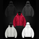 Men and women Balaclava Y2kGothic Harajuku winter new item double hooded sweatshirt men's hooded mask zipper sportswear