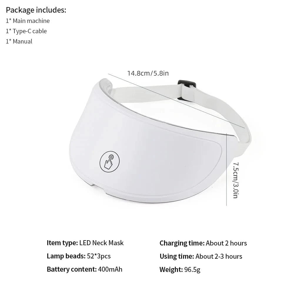 Neck LED Lift Mask Photon Anti-Wrinkle Skin Tightening Neck Beauty Device Skin Brighten Rejuvenation Neck Wrinkle Remover - M & M Global