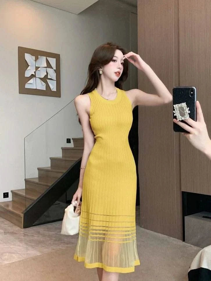 Dresses for Women Black SMidi Woman Dress Party Evening Night Club Prom Casual Youth G Fashion Summer 2024 Retro Sensual Sexy X - M & M Global