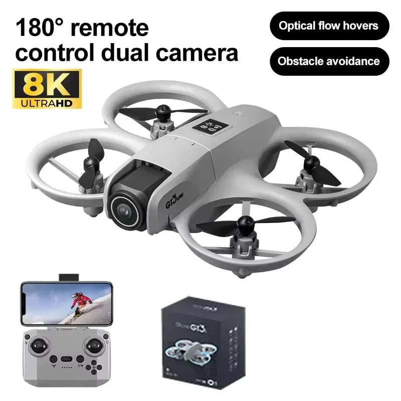 GT3 Drones Mini 8K HD Dual Camera Intelligent Obstacle Avoidances Aerial Photography Flyer Optical Flow Positioning Beginner UAV - M & M Global
