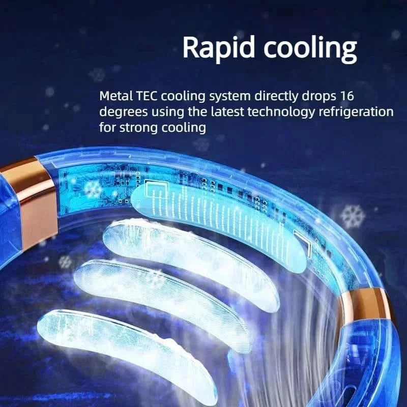 Cooling system with text on rapid cooling and technology


