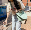 Women Shoulder Bag Large Canvas Crossbody Bags For Women Fashion Korean Female Student School Bag Chic Messenger Bag Handbags - M & M Global