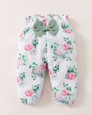 Newborn Baby Girl 3PCS Clothes Set Letters Short Sleeve Romper+Flowers Pant+Bowknot Headband Summer Lovely Outfit - M & M Global
