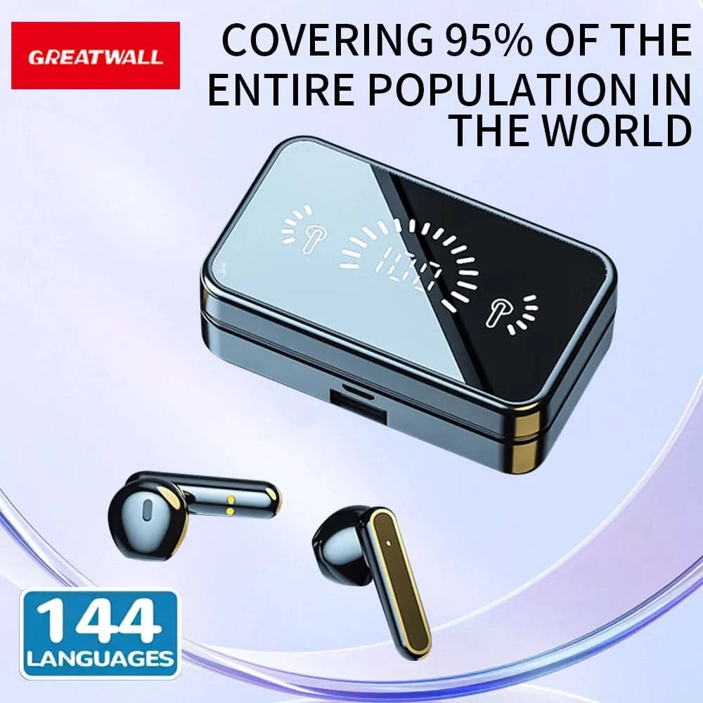 Great Wall AI Translation Earphones, ow latency touch, lossless high-definition sound quality, clear communication