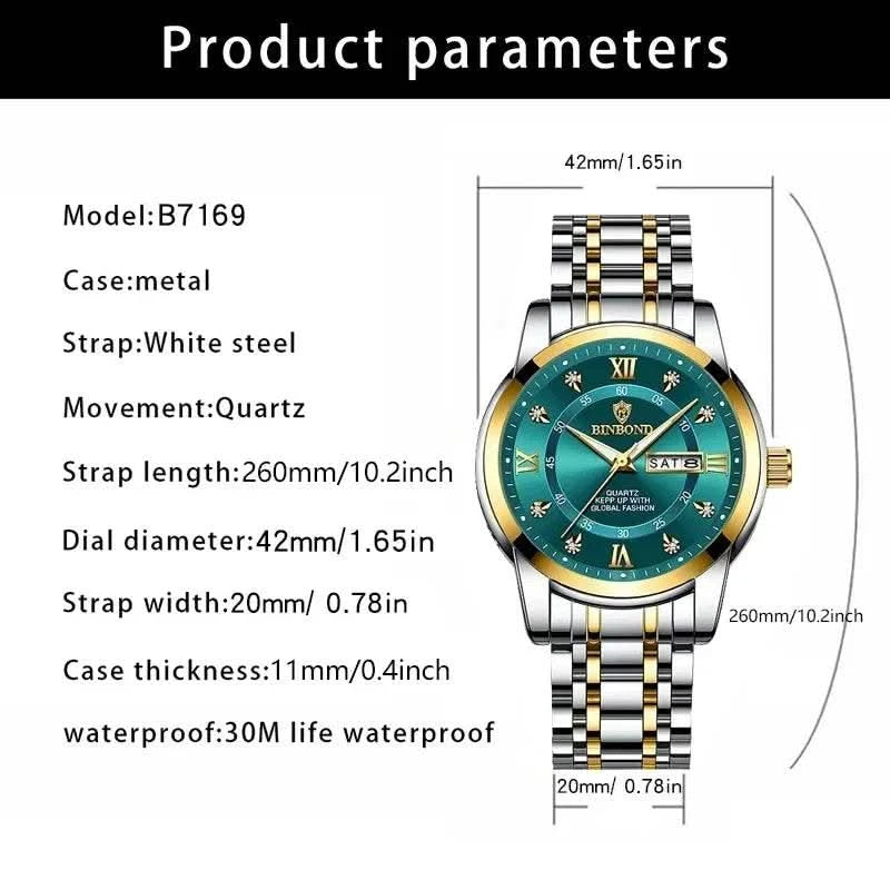 Casual Business Movement Fashion Quartz Wristwatches Gold Diamond Clock Men Luxury Watch Automatic Watches Mens Gifts Relojes - M & M Global