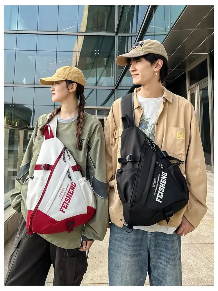 Techwear Style Outdoor Motorcycle Sport Single Shoulder Backpack Unisex Hip Hop Multifunction Chest Bag Tactical Crossbody Bag - M & M Global